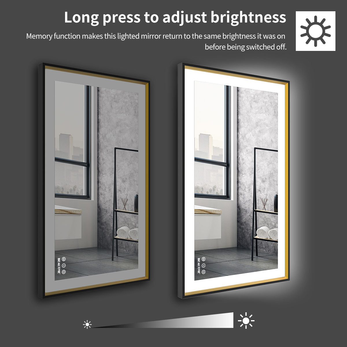 BEAUTME Bathroom Mirror with LED Lights